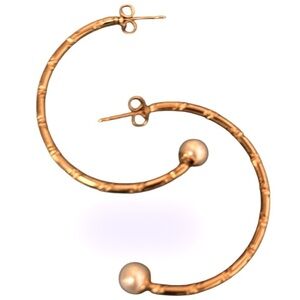 Vintage Elegant Gold Hoop Earrings with Pearl Accents
